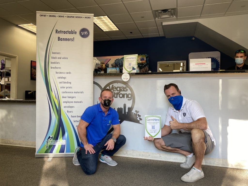 Franklin Printing Las Vegas is Germ Hero Verified