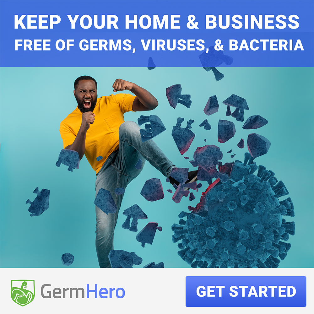 man attacks virus with a kick