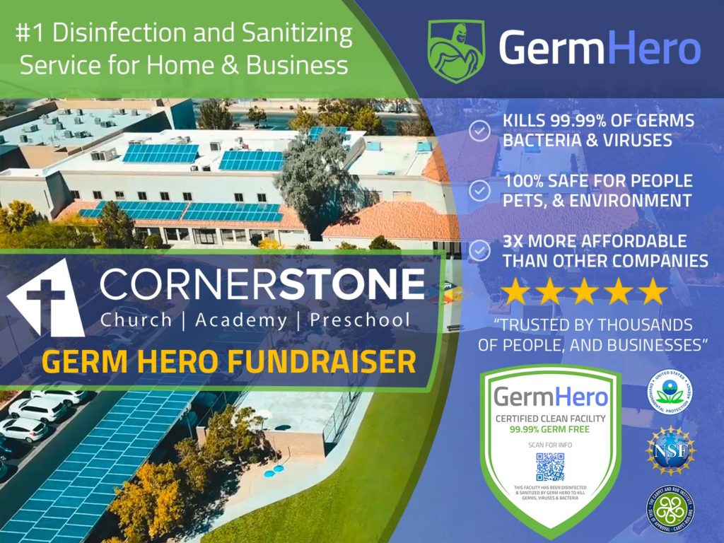 Germ Hero Cornerstone Christian Academy Fundraiser