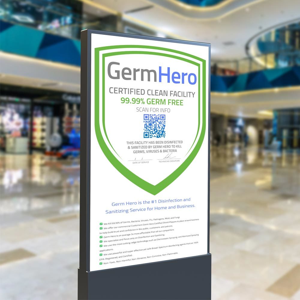 Germ Hero Enterprise Verified Shield in Shopping Mall