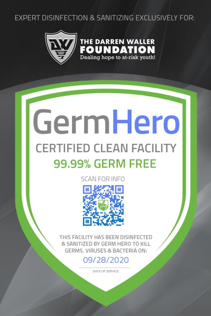 Germ Hero Verified Shield For Beyond The Wall Gala by the Darren Waller Foundation