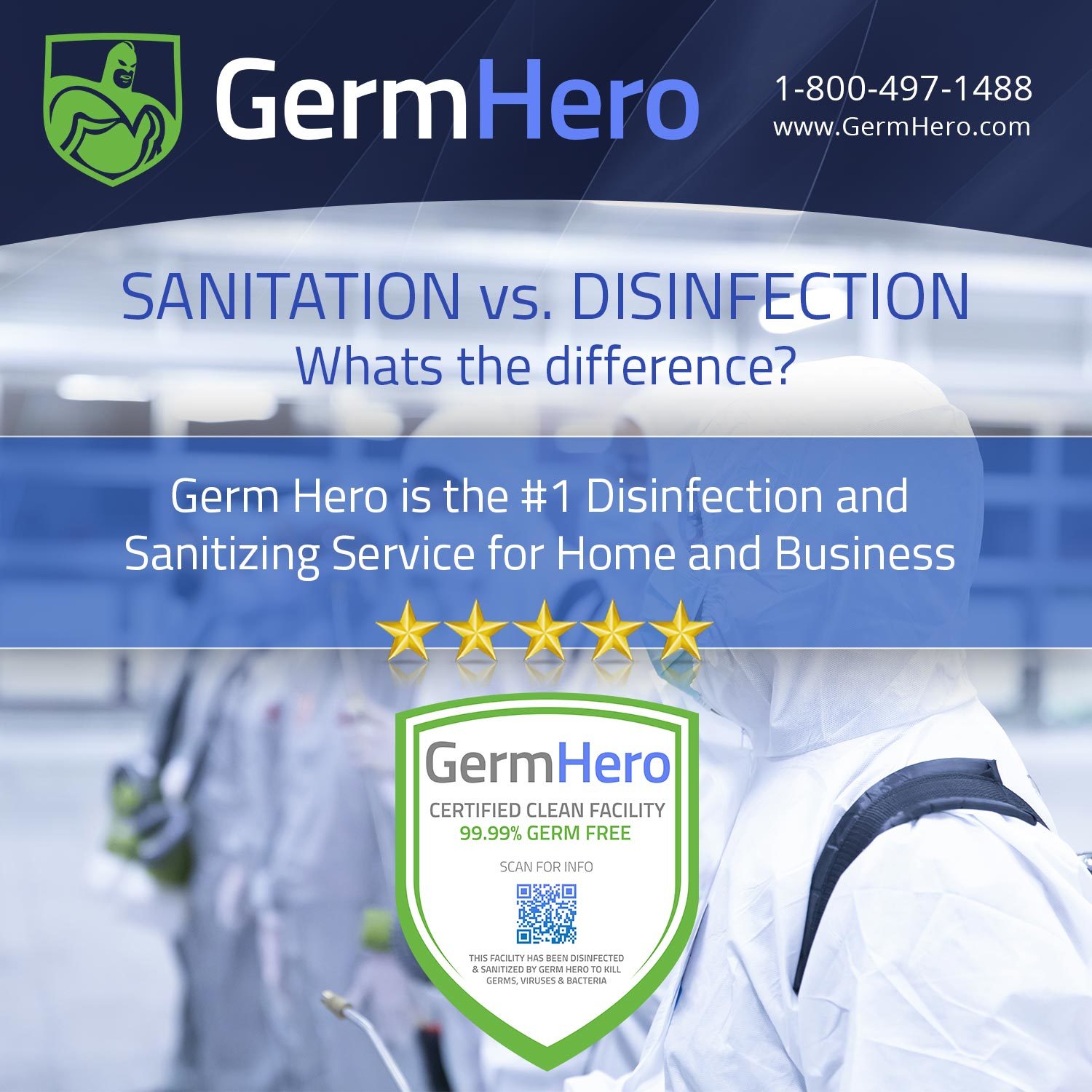 Sanitation vs. Disinfection Germ Hero